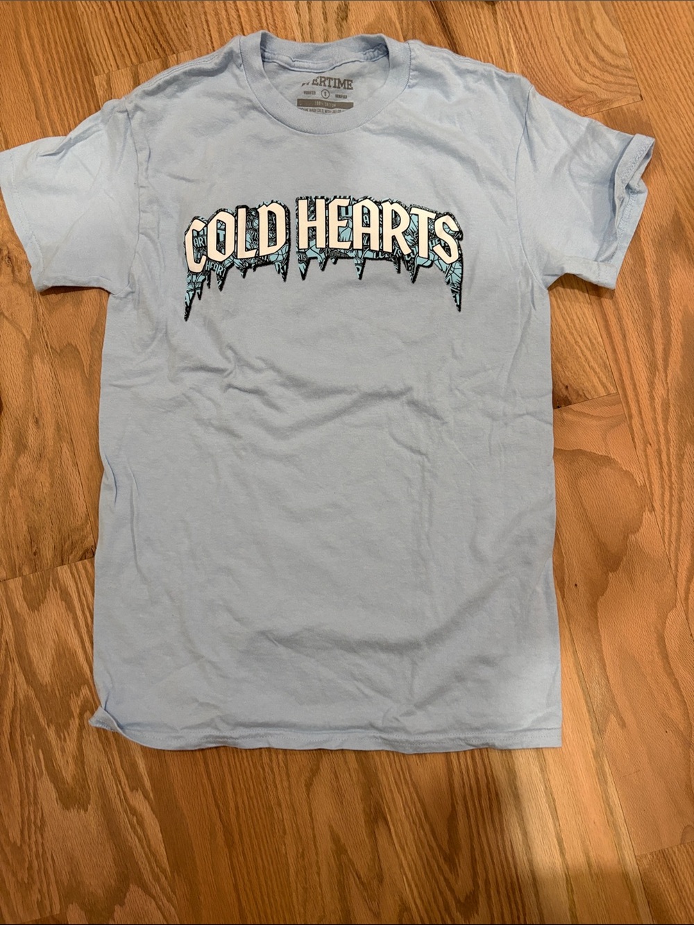 Overtime Cold Hearts Graphic Tee - Light Blue